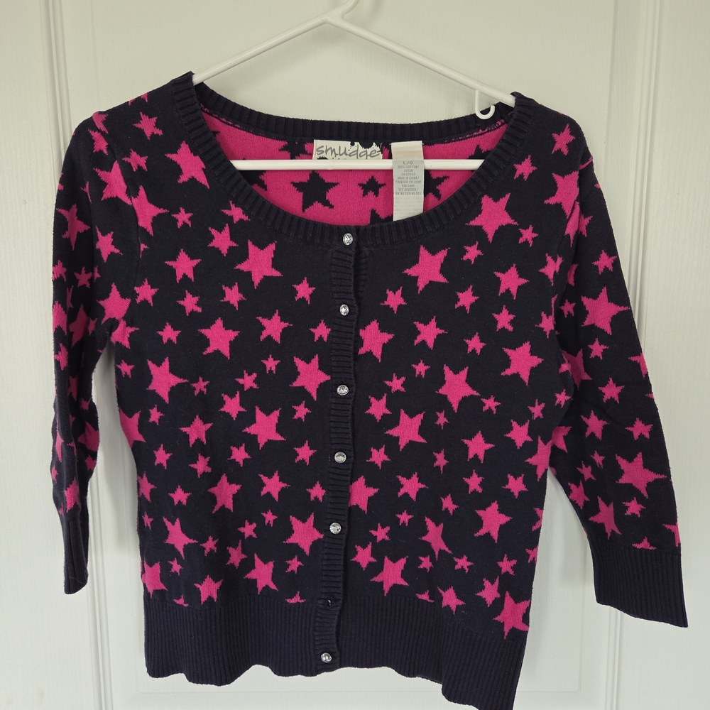 Smudge Cropped Sleeve Cardi - Picture 3 of 6